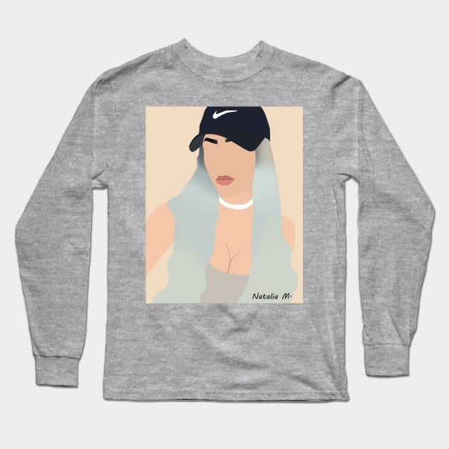 Blue hair Long Sleeve T-Shirt by nataliavxm